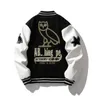 Mens Designer Jackets Bapens broderade förgyllda Owl Jacket -jacka Jacket Jacke Men's and Women's Baseball Jersey Cotton Jacket Fashionable Street A8