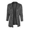 Ternos femininos moda sexy jaqueta de lantejoulas para mulheres frente aberta blazer superior manga longa cardigan casaco bombardeiro jaquetas y2k blusas clubwear