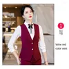 Kvinnors västar Autumn Business Wear Waistcoat Suit Workkläder El Beauty Salon Beautician Front Desk Labor Piece Piece