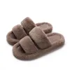 Pantofole in pile di fascia alta capispalla da donna moda rosa per interni casa antiscivolo coppia di nicchia pantofole in peluche con suola spessa