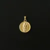 Ожерелья с подвесками Amaiyllis, 18-каратное золото, портретная монета, крест, персиковое сердце, подвески в виде ангела, винтажные аксессуары с подвесками, дикие для женщин, ожерелья Diy 18k, 231021