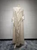 Roupas étnicas Mulheres Dubai Travel Loose Dress Long White Robe Kaftan Vestidos