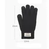 Cinco dedos Guantes Moda Hombres Invierno Cálido Punto Plus Felpa Terciopelo Espesar Elástico Deportes Fitness Ciclismo Mittnes Pantalla táctil Guantes de conducción L46L 231021