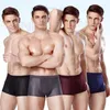 Underpants Men's Boxer Briefs Fashion Shorts Breathable For Men Underwear Mesh U Convex Modal Super Stretch Large Size