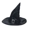 Les chapeaux d'Halloween sont drôles et mignons pour les enfants et les adultes Accessoires décoratifs d'Halloween Chapeau de sorcellerie Fête de bal Chapeau de sorcellerie pointu Chapeau de sorcière noir