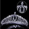 Hårtillbehör Högkvalitativ kristallbrudhuvudklämmor med Comb Hoop Princess Diamond Crown Headband Huvudbonader