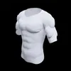 Taille Bauch Shaper Männer ABS Unsichtbare Pads Shaper Gefälschte Muskel Brust Tops Weichen Schutz Männlichen Schwamm Enhancer Unterhemd 231021