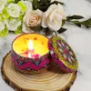 Scented Candle Flower Perfumed Fragrance Candles Jars Lemon Lavender Fig Flavor Spices Soy Wax Aromatherapy Plant Essential Oil Wedding Gift HW0112