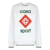 Casablanc varma toppar 23aw svanmönster bomullsweatshirt män och kvinnliga tröjor nya casablanca designer mode lös rund nack tryckt pullover casual topp