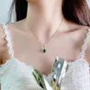 Chains QINHUAN High-Quality Ruby Pendant Necklace Exquisite Pigeon Blood Clavicle Chain For Girlfriend To Send Gifts