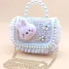 Handbags Kids Plush Purses and Handbags Cute Lace Bowknot Little Girls Princess Messenger Bag Baby Coin Pouch Toddler Purse 231021