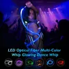 LED Fiber Optic Whip Stage Lighting USB Rechargeable Optical Hand Rope Pixel Light-up Whip Flow Toy Dance Whips Party Lighting Show For Part