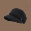 Cappelli Berretti vintage tinta unita Berretto leggero da cabbie Berretto classico stile britannico Sboy per donna Autunno Inverno