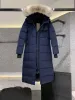 Doudoune canadienne femme Parkers hiver mi-longueur au dessus du genou veste à capuche épais chaud oies manteaux femme