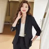 Kvinnors tvådelade byxor Autumn Winter Uniform Designs Pantsy With and Jackets Coat Formal Professional Business Work Wear Blazers