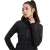 Lululemen Womens Down Jacket Lu-49 다운 코트 슬림 핏 후드 런닝 따뜻한 겨울 스포츠 요가 자켓 여성 디자이너 Lululemens 134