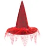 Chapéus de halloween são engraçados e fofos para crianças e adultos, chapéu de bruxa de malha, fantasia de maquiagem, adereço, cosplay, bola, chapéu de bruxa