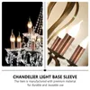 Lampes suspendues 12 pcs lustre manches lustres en verre pièces en cristal accessoires composant lumière base fer