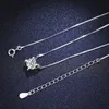 Chokers quke Real Square Pendant Necklace D Color VVS1 Lab Diamonds 925 Sterling Silver For Women Wedding Fine Jewelry PE032 231021