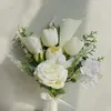 Bröllopsblommor brud som håller blomma klassisk stil liten färsk simulering bundle buque de noiva para casamento