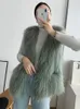 Gilet di pelliccia da donna Cappotto finto da donna 2023 Inverno Scollo a V senza maniche Solido allentato Giubbotti Capispalla di moda Cappotti caldi da donna Y2k