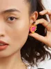 Studörhängen trendig färsk härlig söt för kvinnor modedesigner hand-crocheted smycken