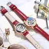 CHENXI – montre-bracelet automatique mécanique pour femmes, en acier inoxydable, étanche, squelette, Tourbillon, horloge