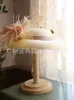 Basker franska elegant mesh topphatt brittisk brud blomma middag po huvudkläder bröllopstillbehör