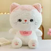 Jouets en peluche de chat à grand visage mignon transfrontalier, poupées de grande taille, poupées de jeunes mariés, cadeaux d'anniversaire pour copines, vente en gros 35cm