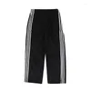 Calças masculinas homens mulheres listra lateral esporte marca moda hip hop streetwear solto casual baggy masculino jogger sweatpants unisex roupas