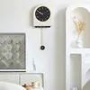 Wandklokken Moderne klok met schommelslinger voor eetkamer Crème Franse stijl Decoratief