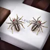 Nouveau Design B-Lettre WomenEar Goujons GOTH SPIDER BOUCLES D'OREILLES EN GRIS Cuivre Placage Vintage boucle d'oreille en or Hiphop Designer Bijoux