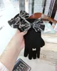 Five Fingers Gloves Striped Bow Cashmere Gloves Korean Ladies Winter Gloves Fashion Cute Touch Screen Five Finger Cashmere Warm Women Gloves A431 231021