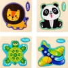 Puzzle 3D en bois pour enfants, jouets éducatifs en bois, animaux de dessin animé 3D, Intelligence, jouets éducatifs précoces pour enfants