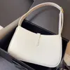 Cleo le5a7 designer väska äkta läder underarmsäckar metall logotyp spänne stängning axelväska slät kohud lyxhandväskor mode lady hobo tote