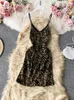 Casual Dresses Women Sequined Dress Chic Sexy Night Club Strap Summer Super Shiny Sleeveless O-neck Beach Ins SP061