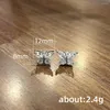 Stud Earrings Huitan Cute Butterfly For Women Gold Color/Silver Color Fashion Girls Ear Piercing Accessories Fancy Gift Jewelry