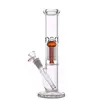 11,5 polegadas de altura Hookah Glass Bealer Bong Straight Tube Dab Rig Arm Tree Perc Bubbler Recycler Smoking Water Pipes Ash Catcher com 14mm Male Glass Oil Burner Pipe 20pcs