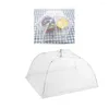 Serviessets 2 stuks 16 inch opvouwbare hoes wit gaas tentbeschermer schermen doek patio insectennet voor buiten kamperen picknicks feesten