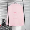 Luksusowy designerski T Shirt Mężczyźni Kobiety luźne bluzy za szyję z kapturem męskie tshirt ch skórzane haft z długim rękawem bawełniany powłok