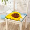 Oreiller plante de tournesol, chaise d'étude pour adulte, chambre à coucher, dossier en mousse à mémoire de forme en Polyester, coussin doux et respirant pour la décoration de la maison et du bureau