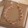 Bracelets à maillons FEEHOW Bracelet en cristal artificiel coloré de mode perles de pierre brillantes corde chaîne brin pour femmes bijoux de fête