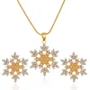 Pendant Necklaces 2023 Year Fashion Snowflake Necklace Cute Girls Christmas Anniversary Jewelry Accessories Alloy Decoration