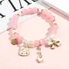 Charm Bracelets Cute Anime Figure Bracelet Colorful Crystal Bead Chain Animals Bow Love Heart Charms Bangle For Couple Gifts Accessories