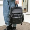 Vente en gros hommes sacs à bandoulière 2 styles grande capacité en cuir à clapet loisirs sac à dos mode d'affaires imprimé sac d'ordinateur tendance de la rue sac à main à pois 4361 #