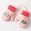 2023 New Candy Colors Baby Knitted Mittens Lovely Animal Design Cute Gloves For 1-3 Years Old