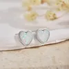 Stud Earrings MSE010 2023 Attractive Style 925 Sterling Silver Zircon Heart Shaped Accessories Jewelry Supplies Party Women