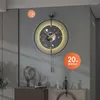 Zegary ścienne świetliste okrągłe zegar łazienka wielki rozmiar metalowy nowoczesny zegarek hałaśliwy relojes de pared dekoracja domowa