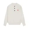 Men's Sweaters Men/Women Love Heart Embroidery Sweater Pullover Casual O Neck A Long Sleeve Thicken Loose Winter K 231021