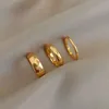 Anelli a fascia Senza appannamento 2mm 4mm 6mm Acciaio inossidabile placcato oro 18 carati Colore argento Anelli a nocca per signora Anelli in oro minimalista per donna 231021